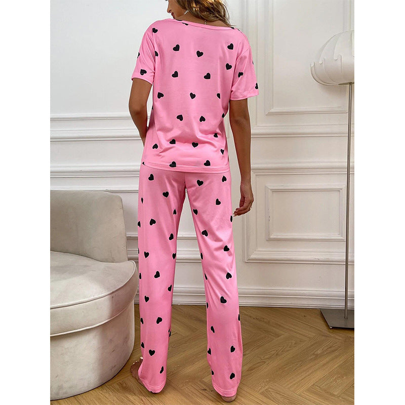 Valentine Heart Pink Pajama Set