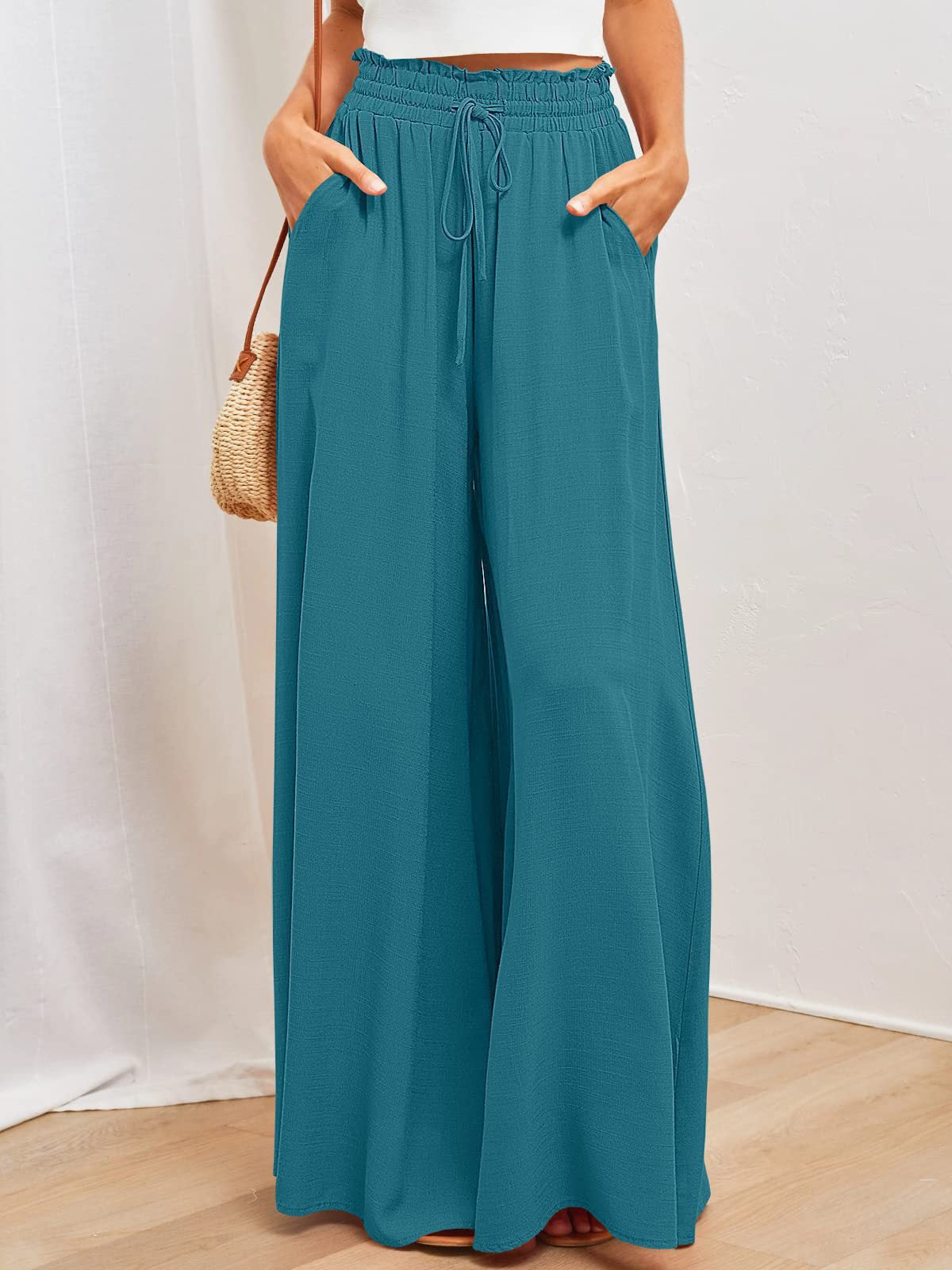 Wide Leg High Waist Trousers