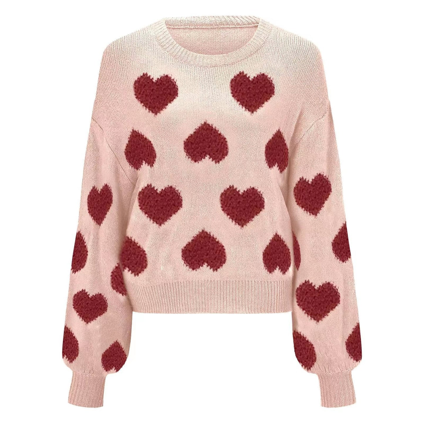 Valentine Heart Wool Knitted Sweater