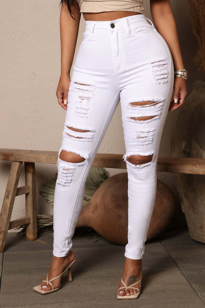 Stretch Ripped Jeans