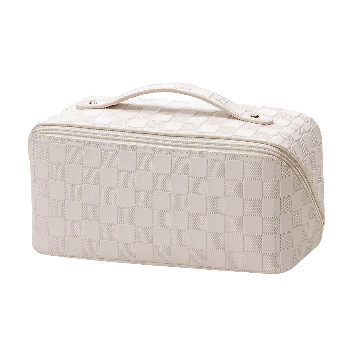 Checkered Multifunctional Cosmetic Bag