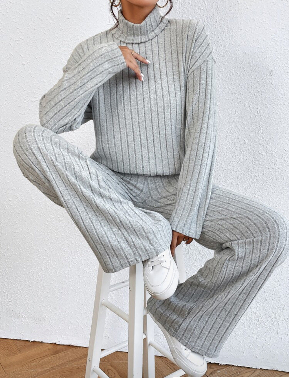 Ribbed Knit Loungewear Set