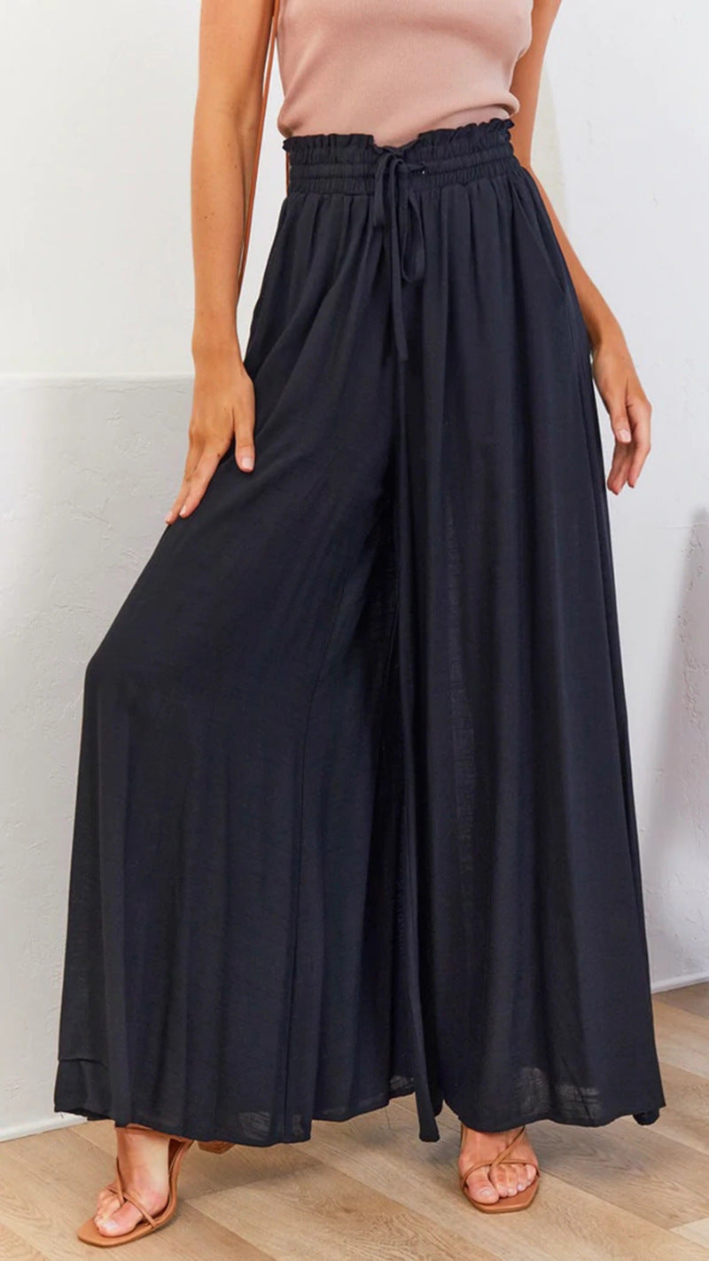 Wide Leg High Waist Trousers