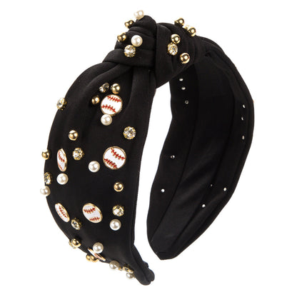 Baseball Pearl Headband