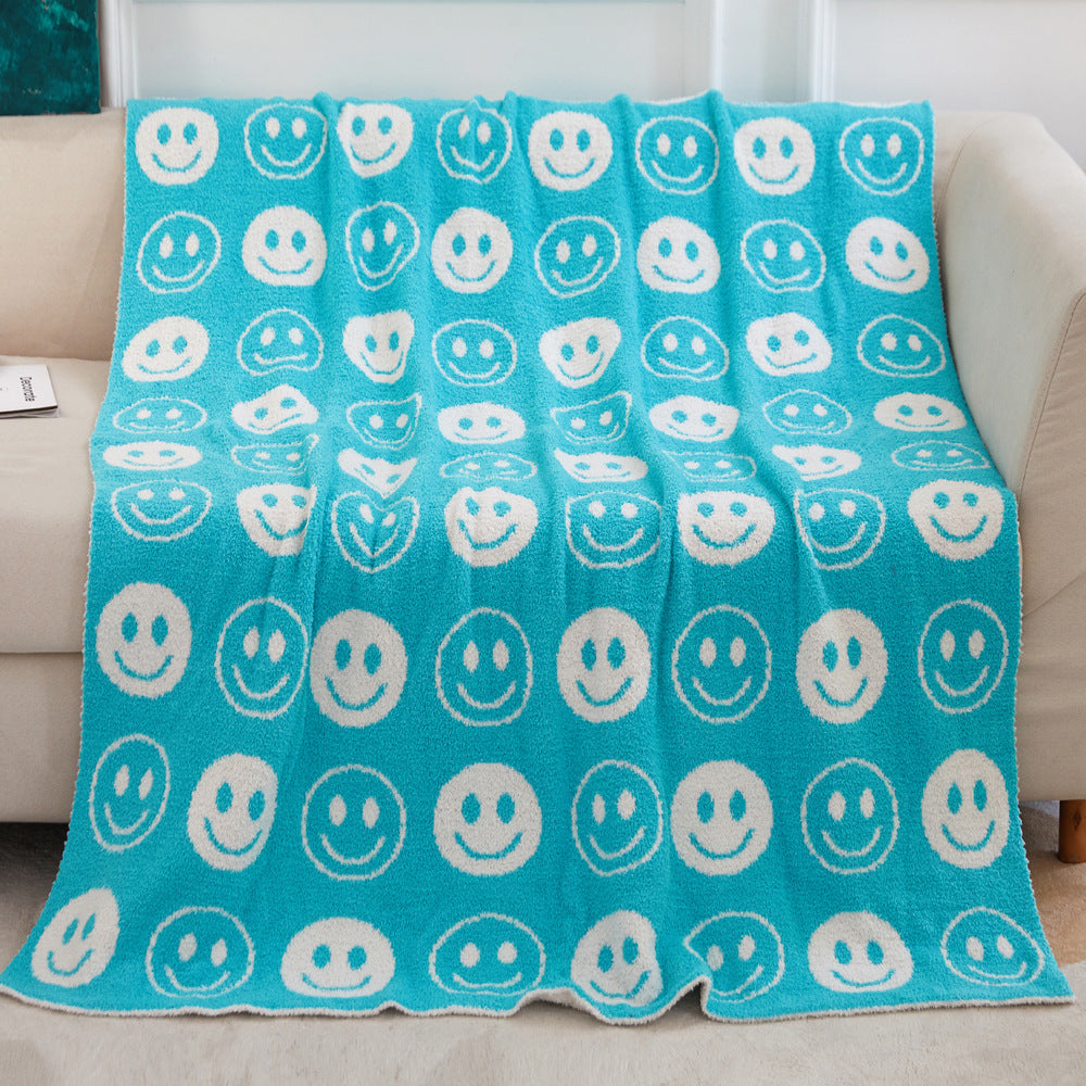 Half-Fleece Smiley Blanket