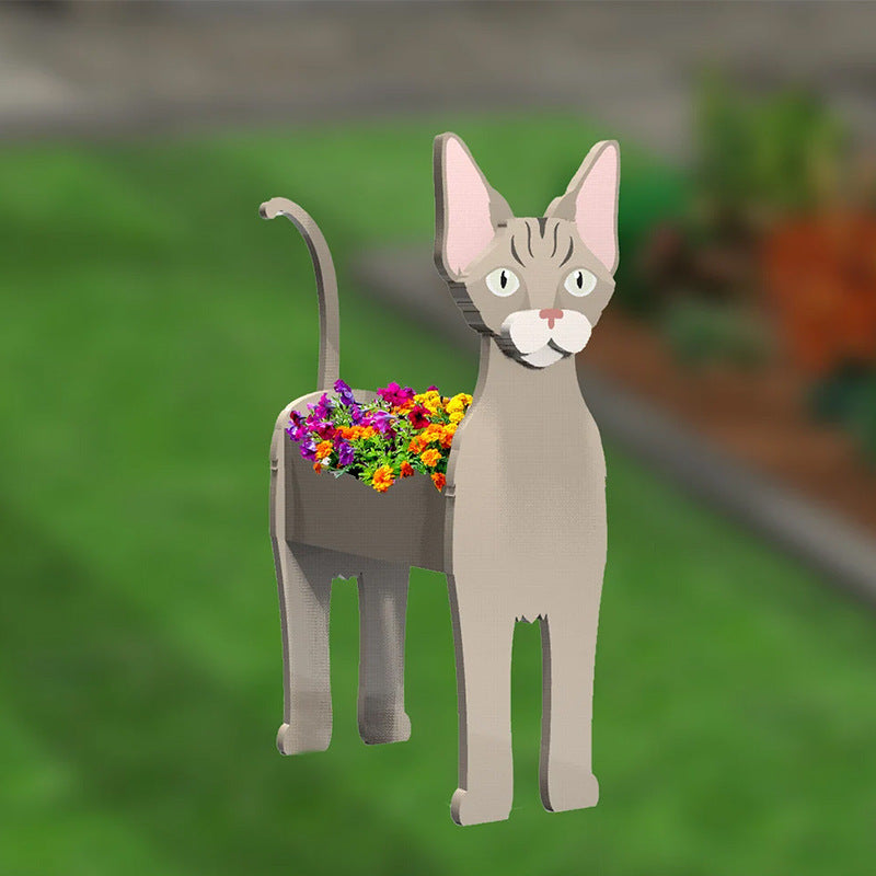 Cat Flower Planter