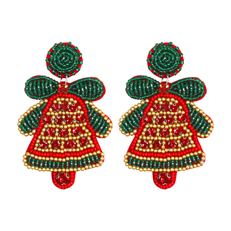 Christmas Handmade Bead Earrings