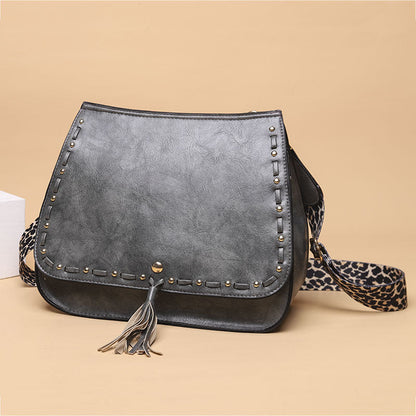 PU Leopard Messenger Bag