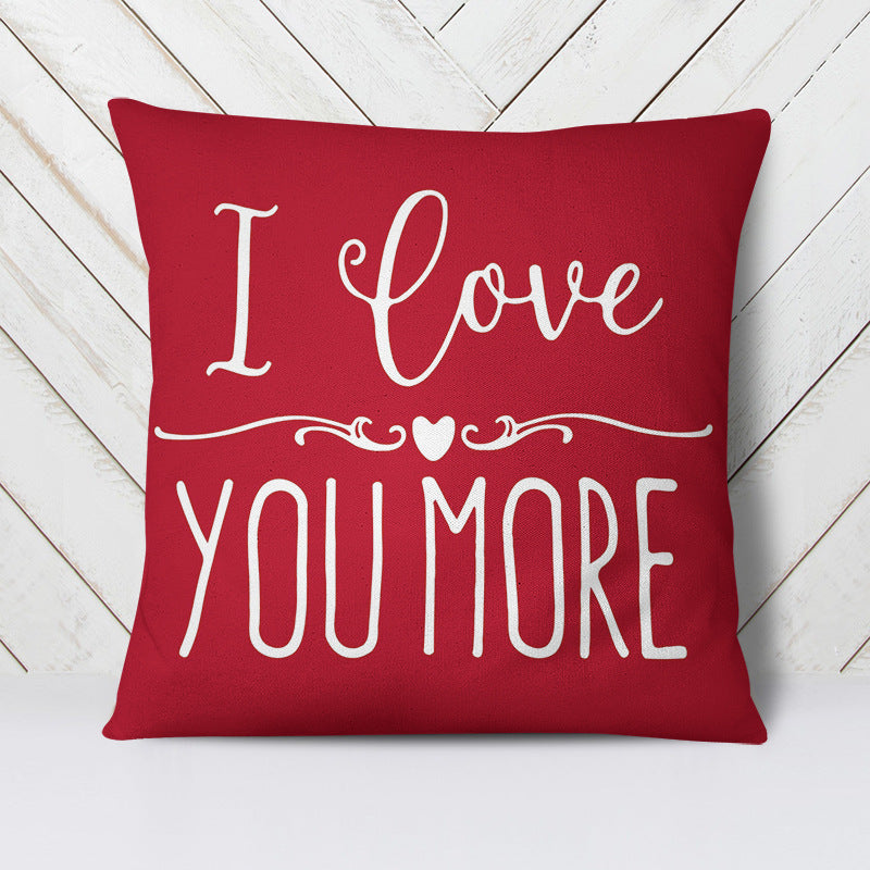 Valentine's Day Linen Printed Throw Pillow Cover(moq:3)