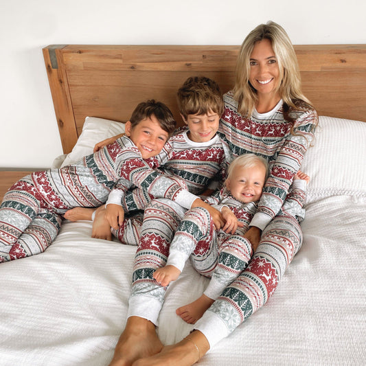 Deer Print Family Pajamas Sets