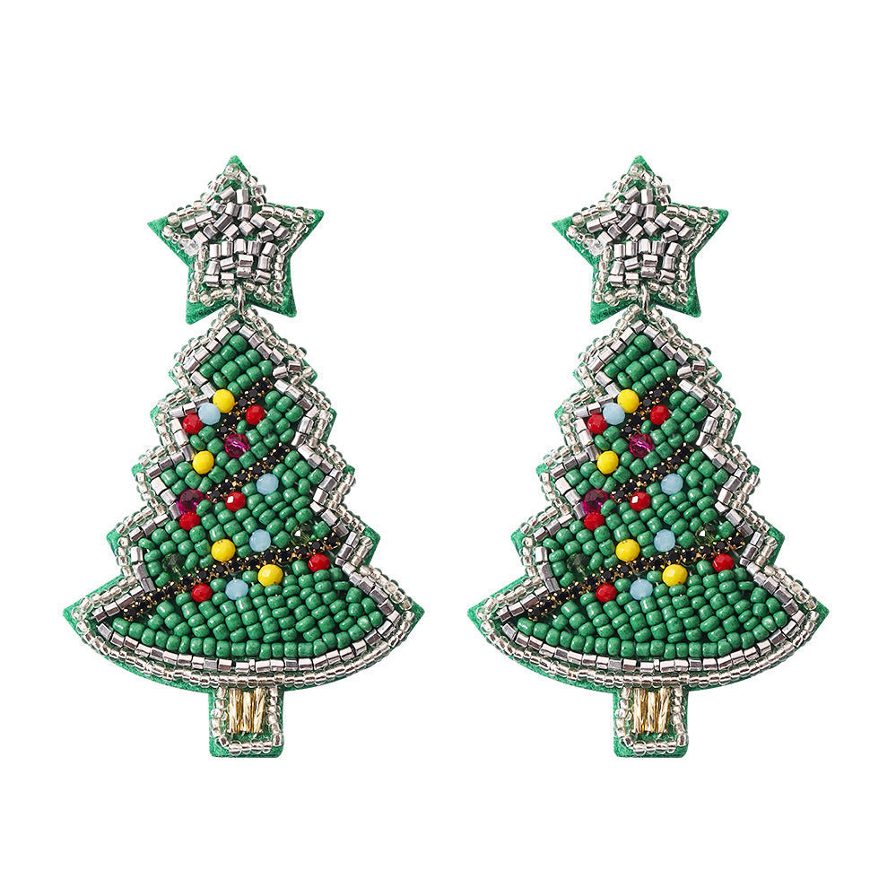 Christmas Handmade Bead Earrings