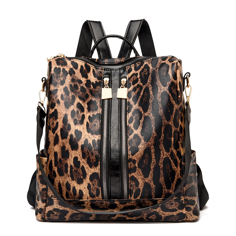 Women's Fashion Leopard Backpack