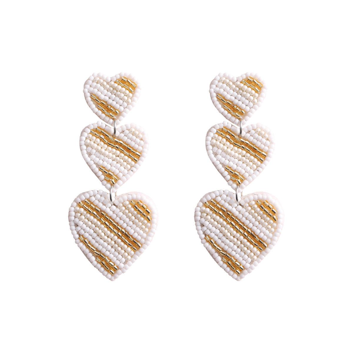 Valentine's Day Rice Bead Braided Earrings(moq:2)