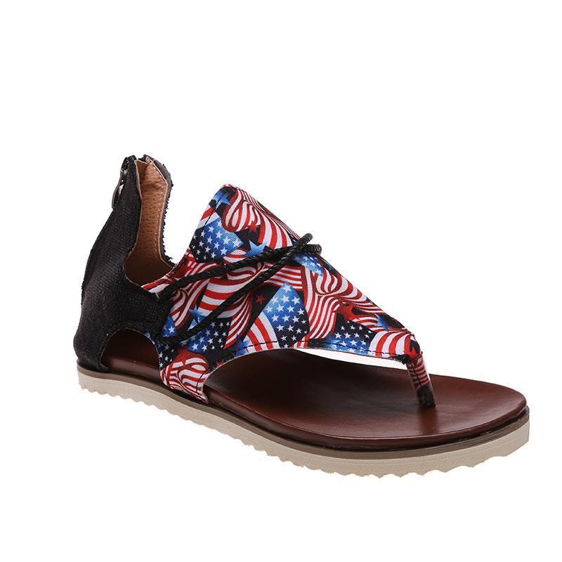 New Breathable Print Flip Sandals