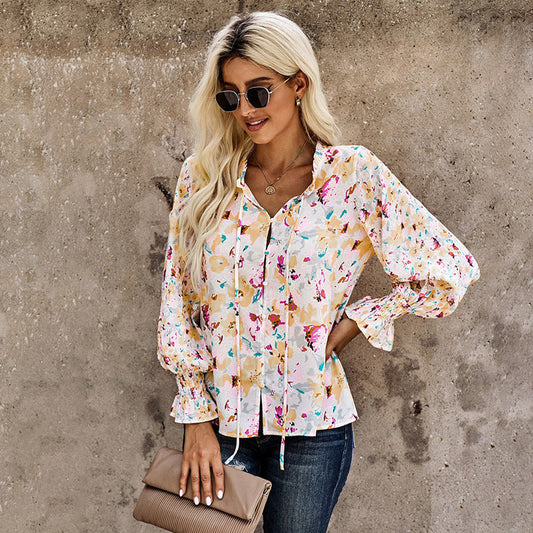 Cakewalk Floral Smocked Blouse