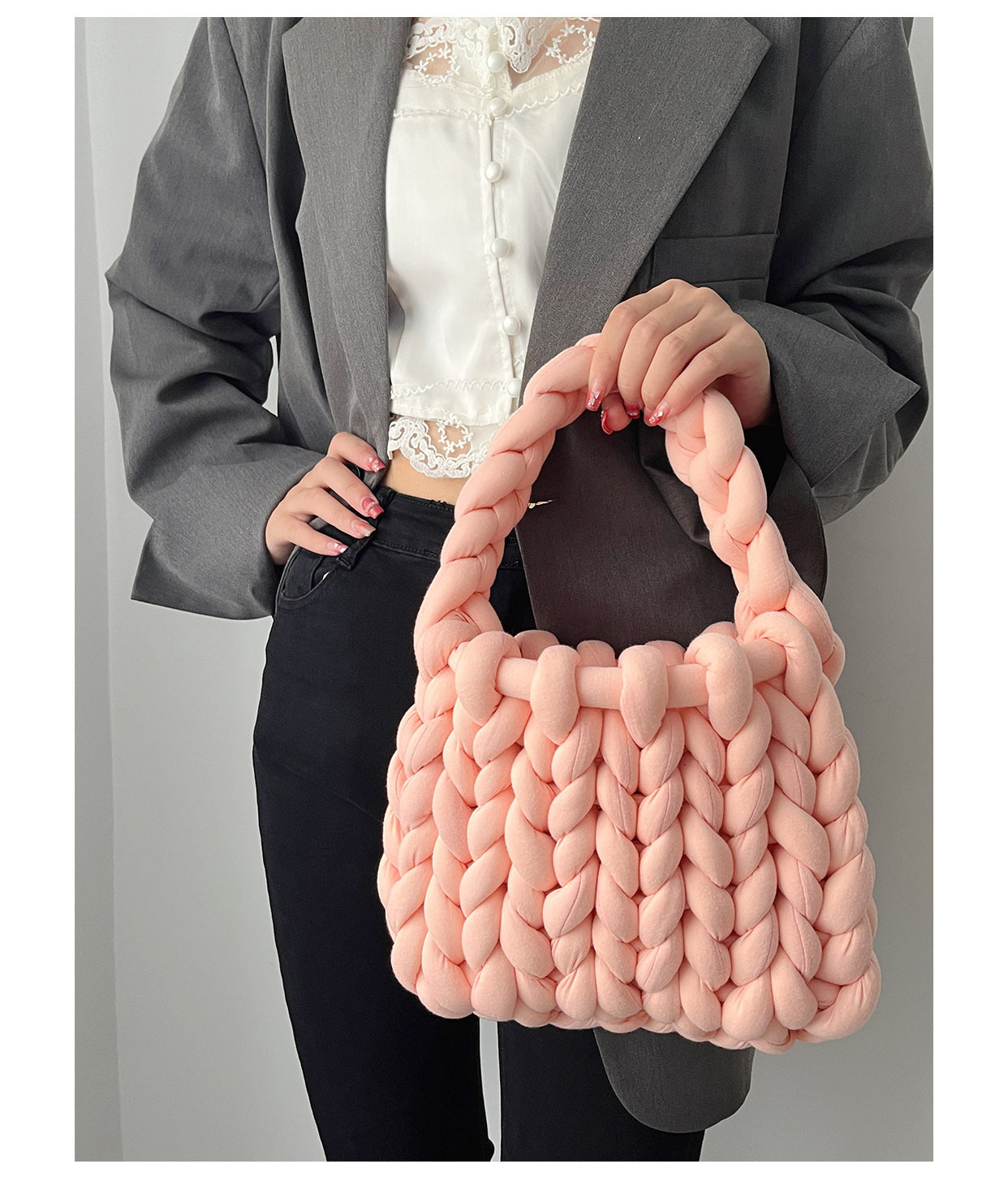 Woven Large Single Shoulder Bag