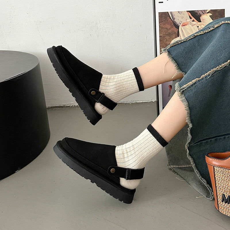 Retro Baotou Half Cutton Slippers