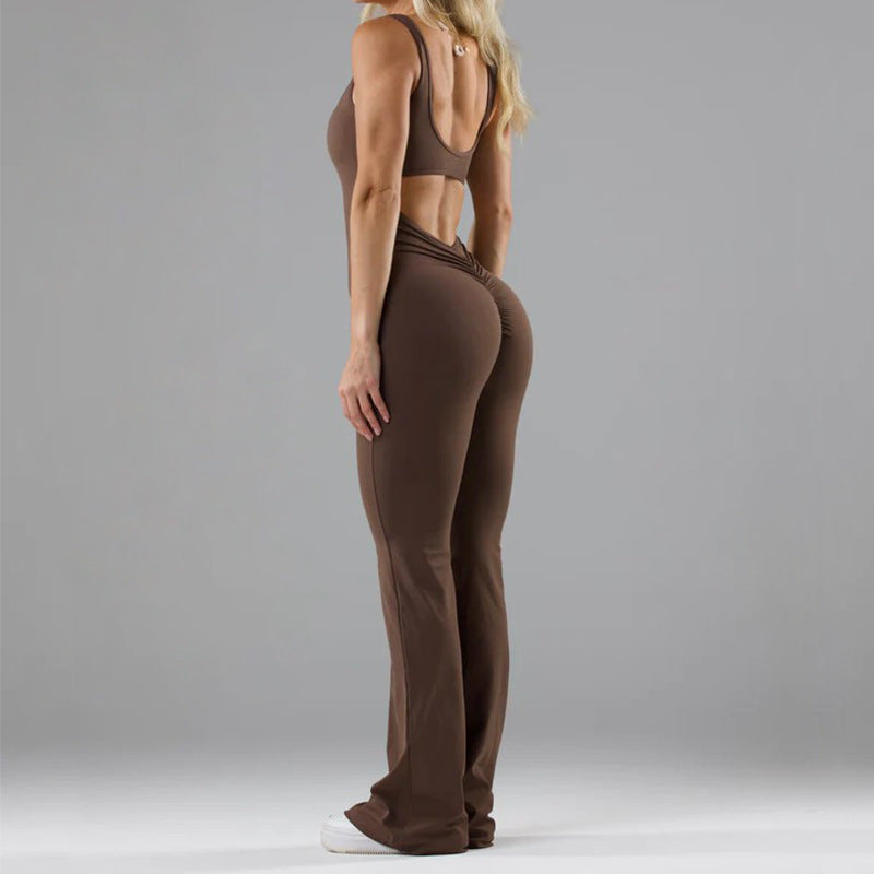 Open Back Yoga Jumpsuit