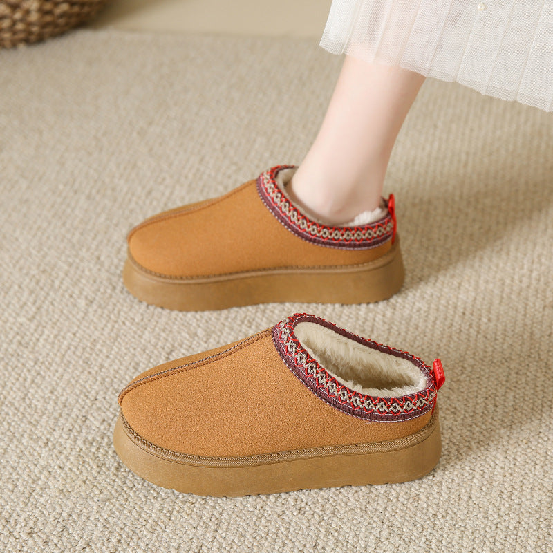 Fleece Warm Thick Sole Cotton Shoes