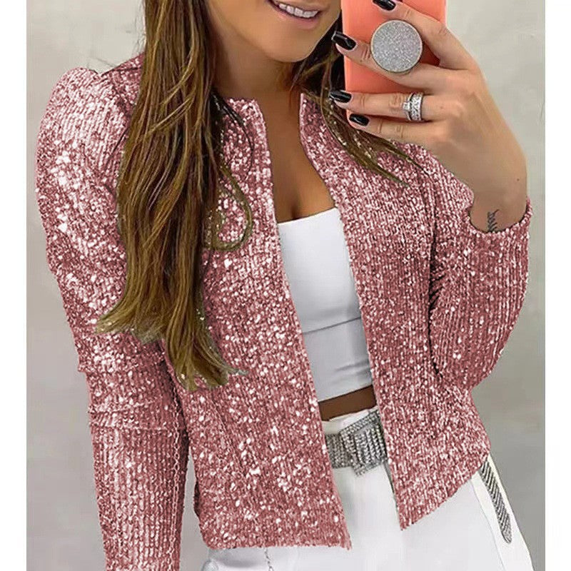 Short Sequin Suit Jacket