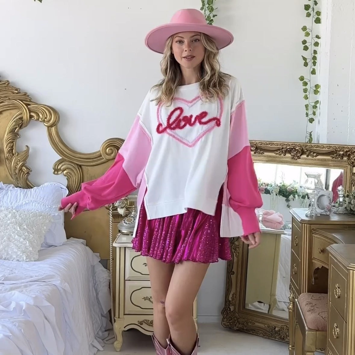 Pink Valentine's Day Sweatshirt