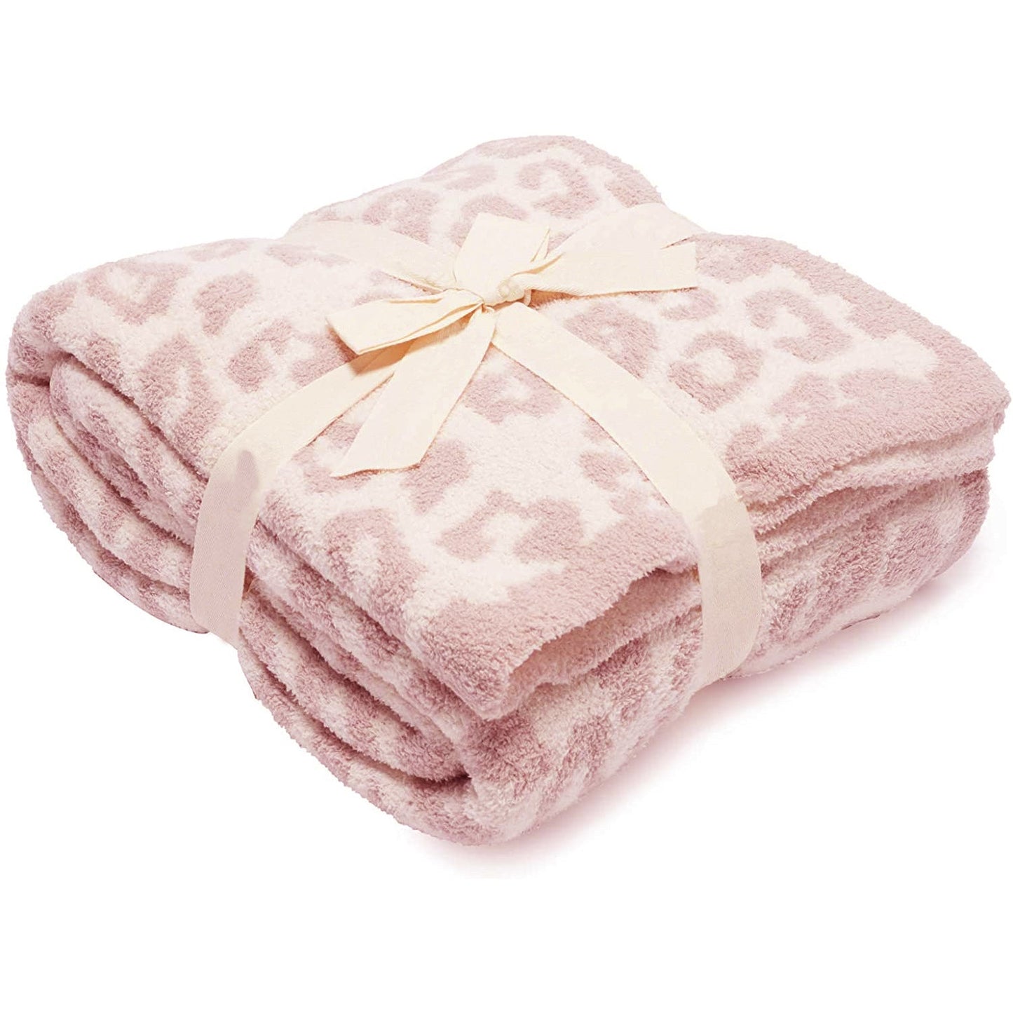 Half Fleece Leopard Blanket