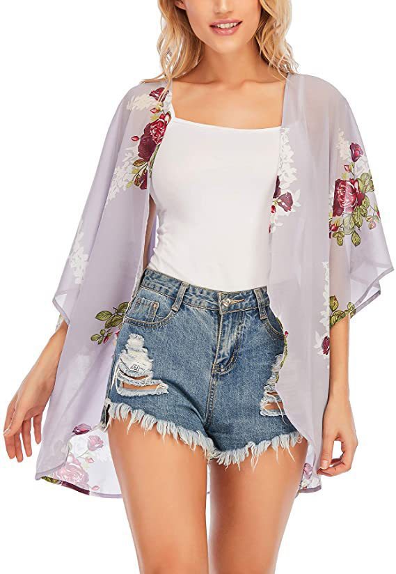 Printed Beach Shawl Blouse