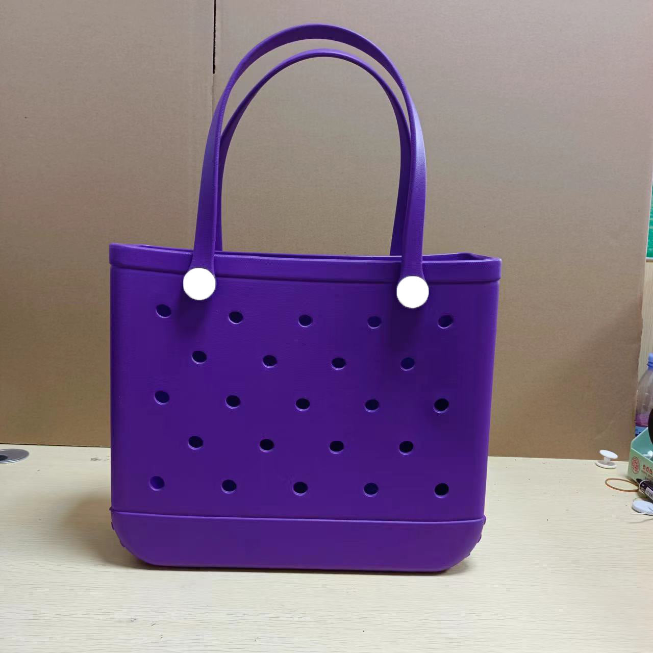 Solid Color EVA Beach Tote