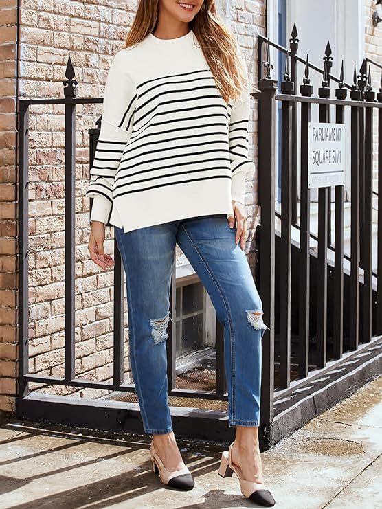 Crew Neck Batwing Sweater