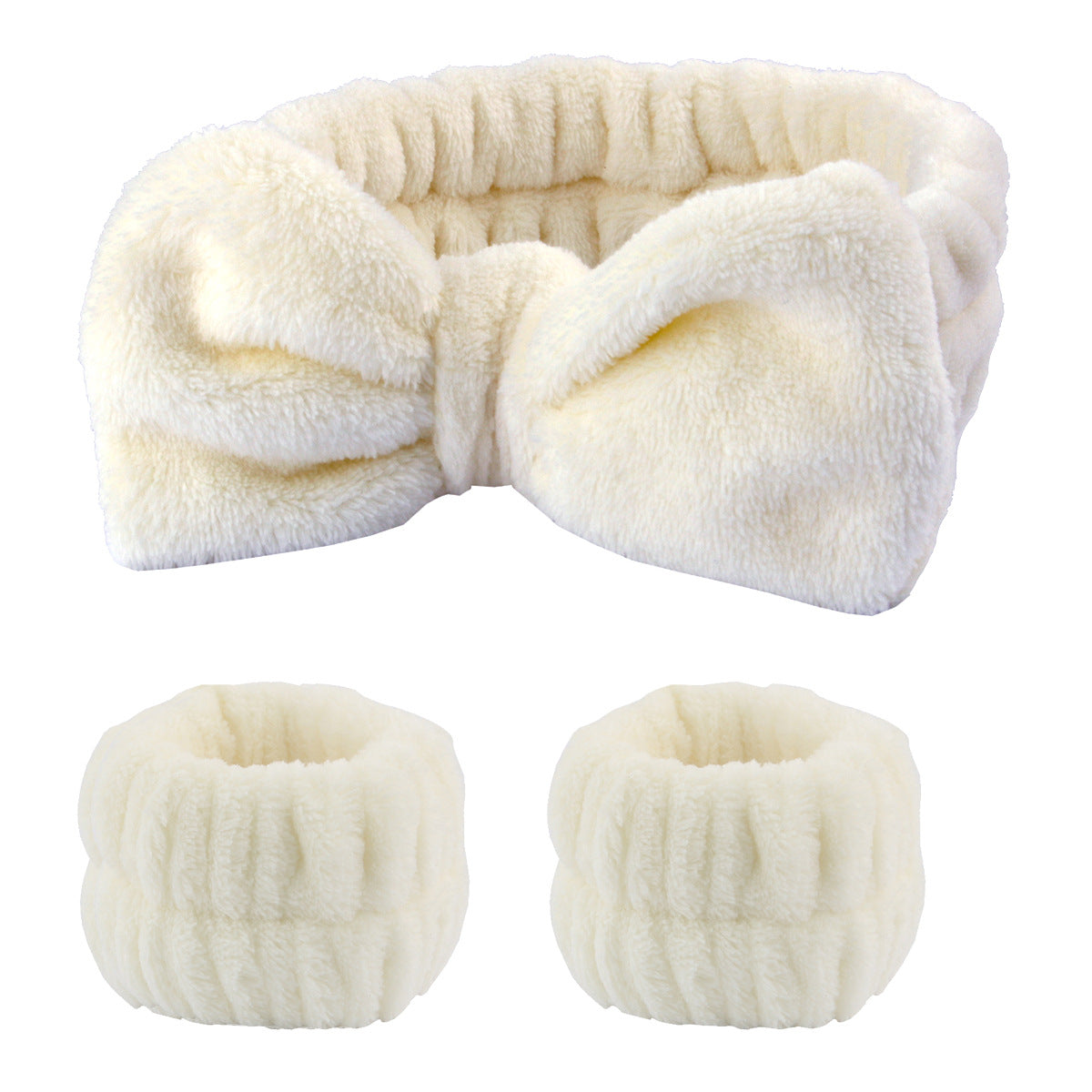 Cute Flannel Bow Headband Set