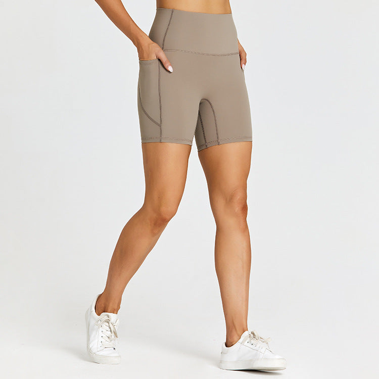 High Rise Elastic Pocket Shorts