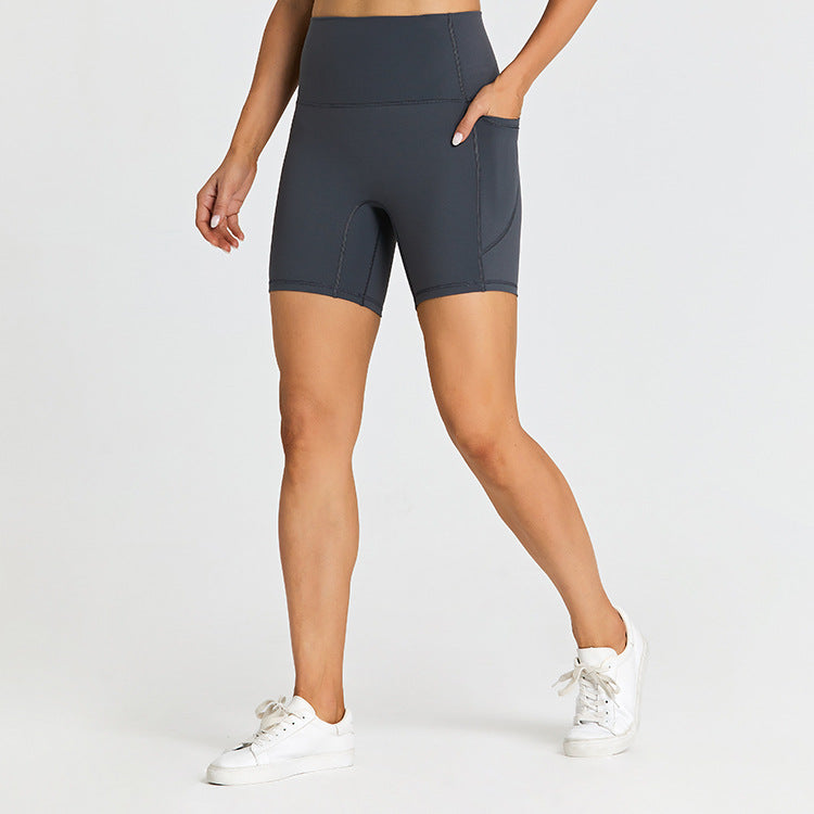 High Rise Elastic Pocket Shorts