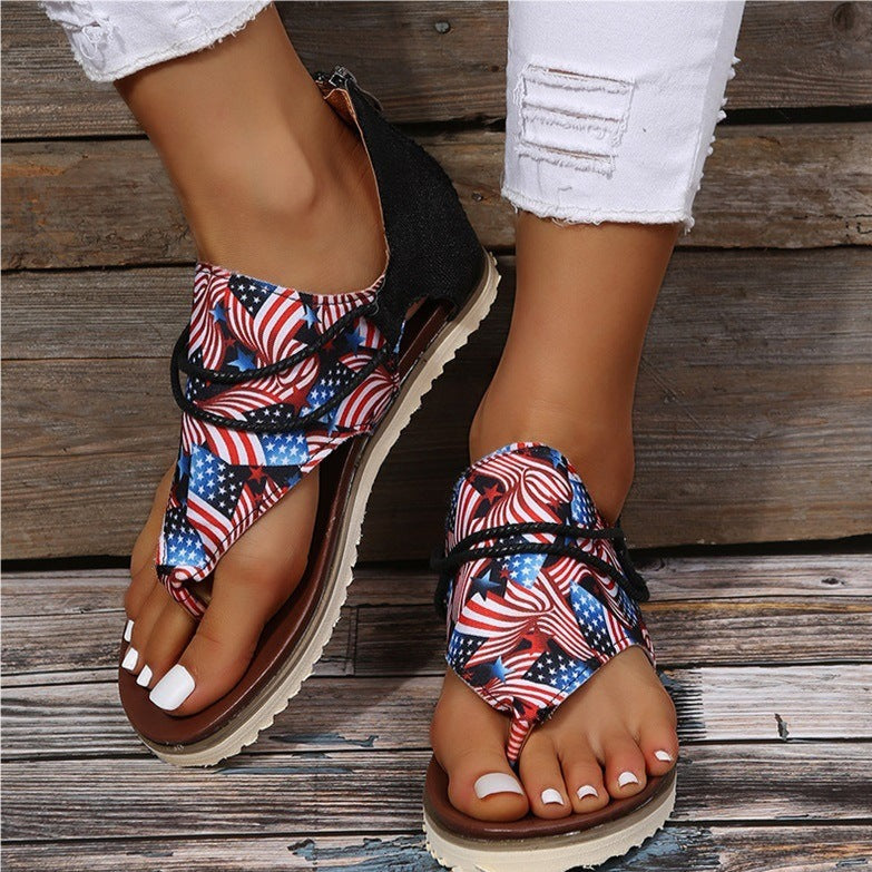 New Breathable Print Flip Sandals