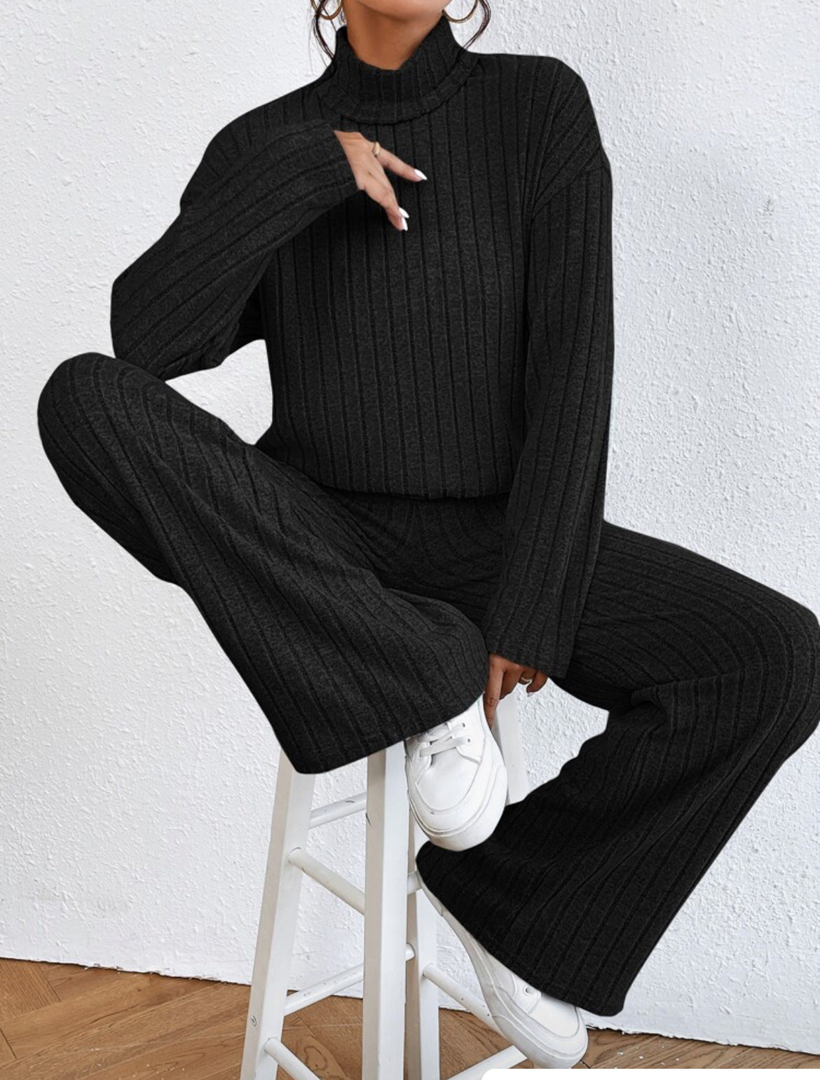 Ribbed Knit Loungewear Set