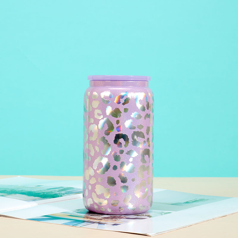 Rainbow Paint Straw Tumblers