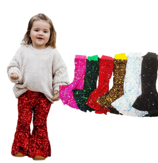 Christmas Kid's Sequin Bell Pants