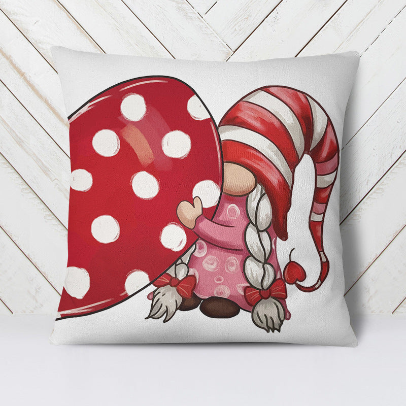 Valentine's Day Linen Printed Throw Pillow Cover(moq:3)