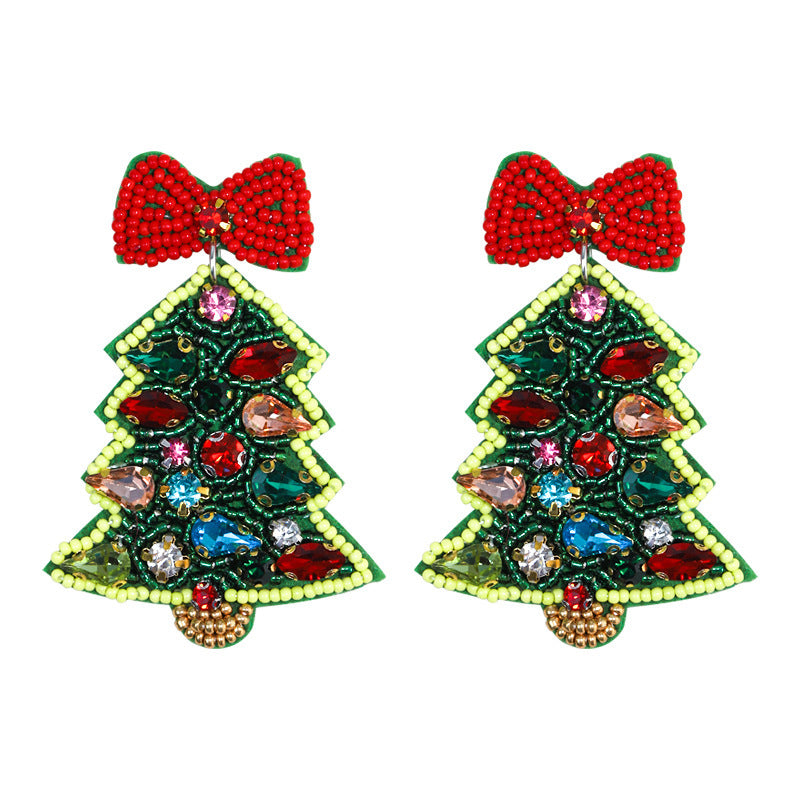 Christmas Handmade Bead Earrings