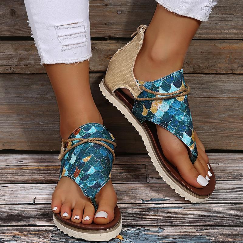 New Breathable Print Flip Sandals