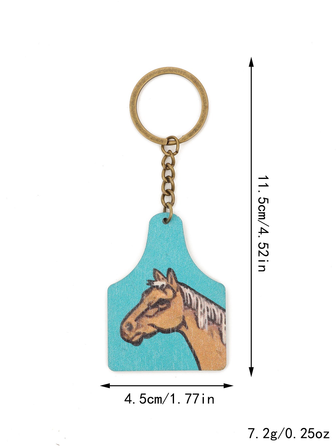 Western Farm Style Wooden Keychain