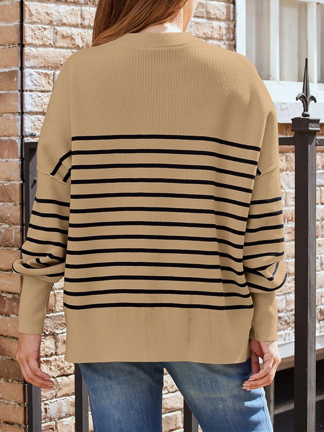 Crew Neck Batwing Sweater