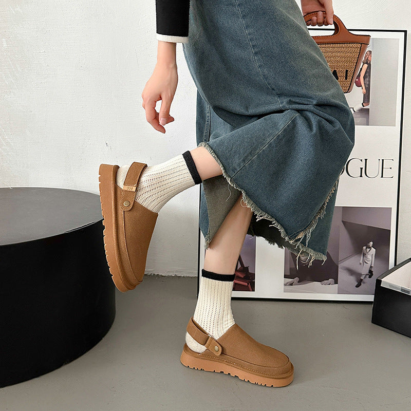 Retro Baotou Half Cutton Slippers