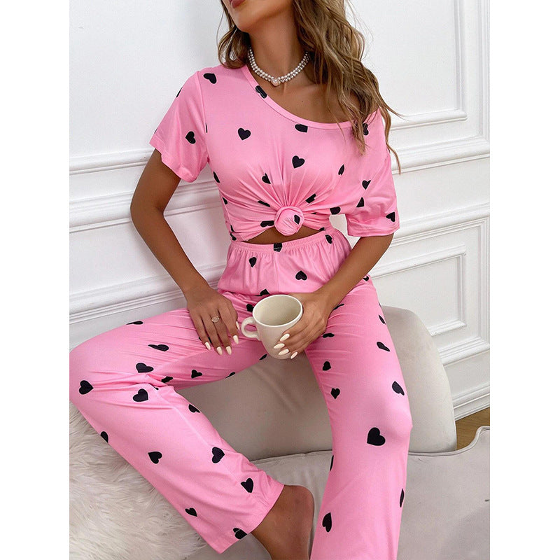 Valentine Heart Pink Pajama Set