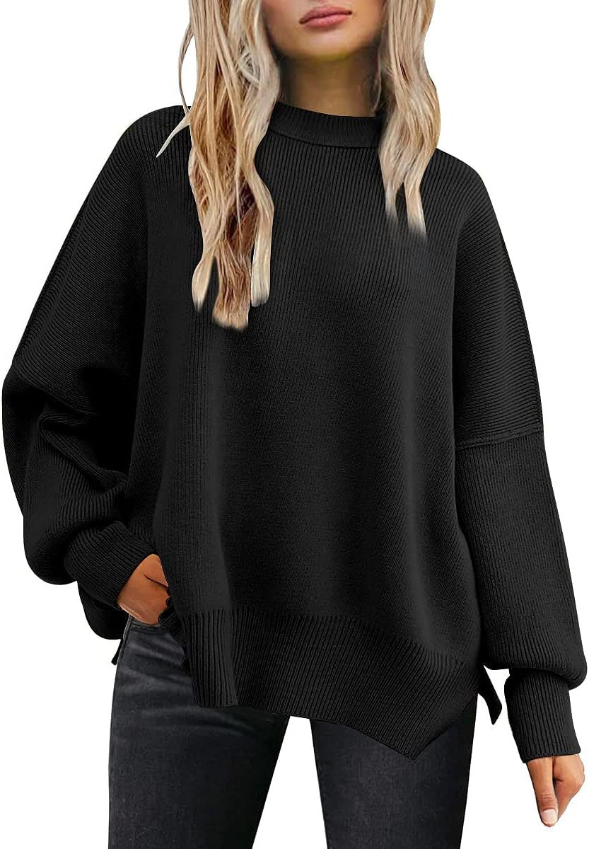 Crew Neck Batwing Sweater