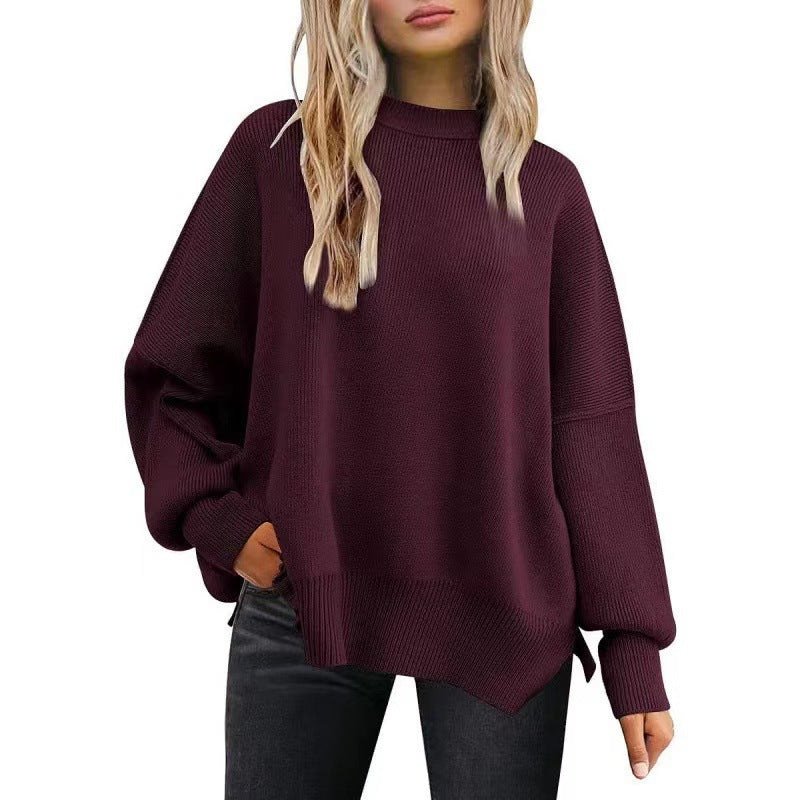 Crew Neck Batwing Sweater