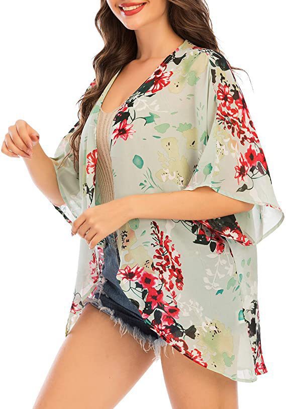 Printed Beach Shawl Blouse