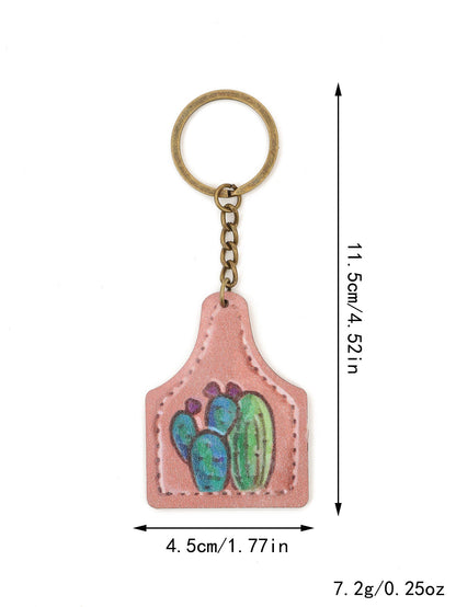 Western Farm Style Wooden Keychain