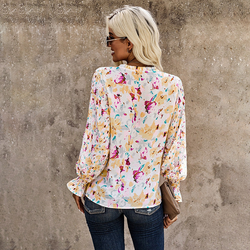 Cakewalk Floral Smocked Blouse