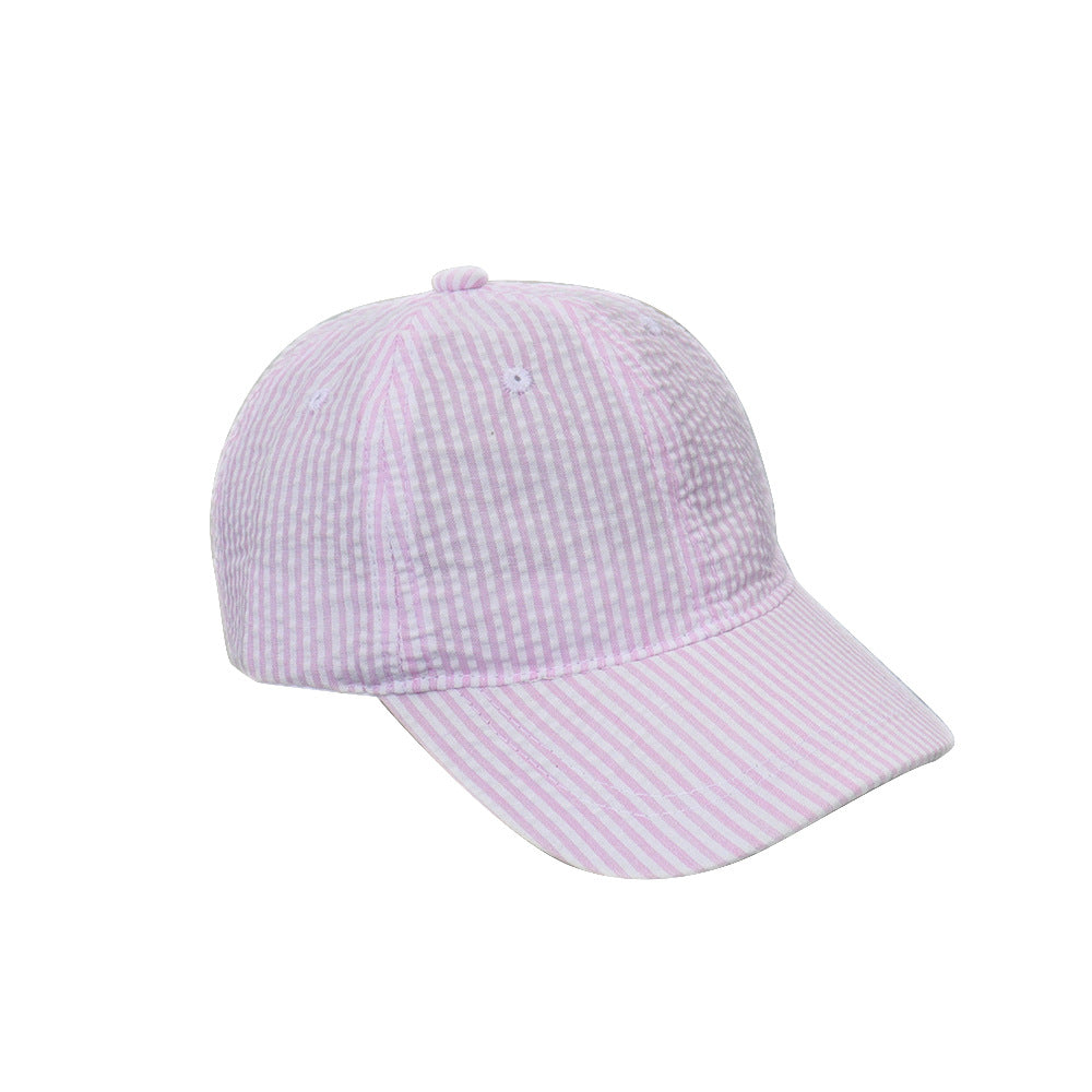 Lightweight Strip Pattern Hat for Kids