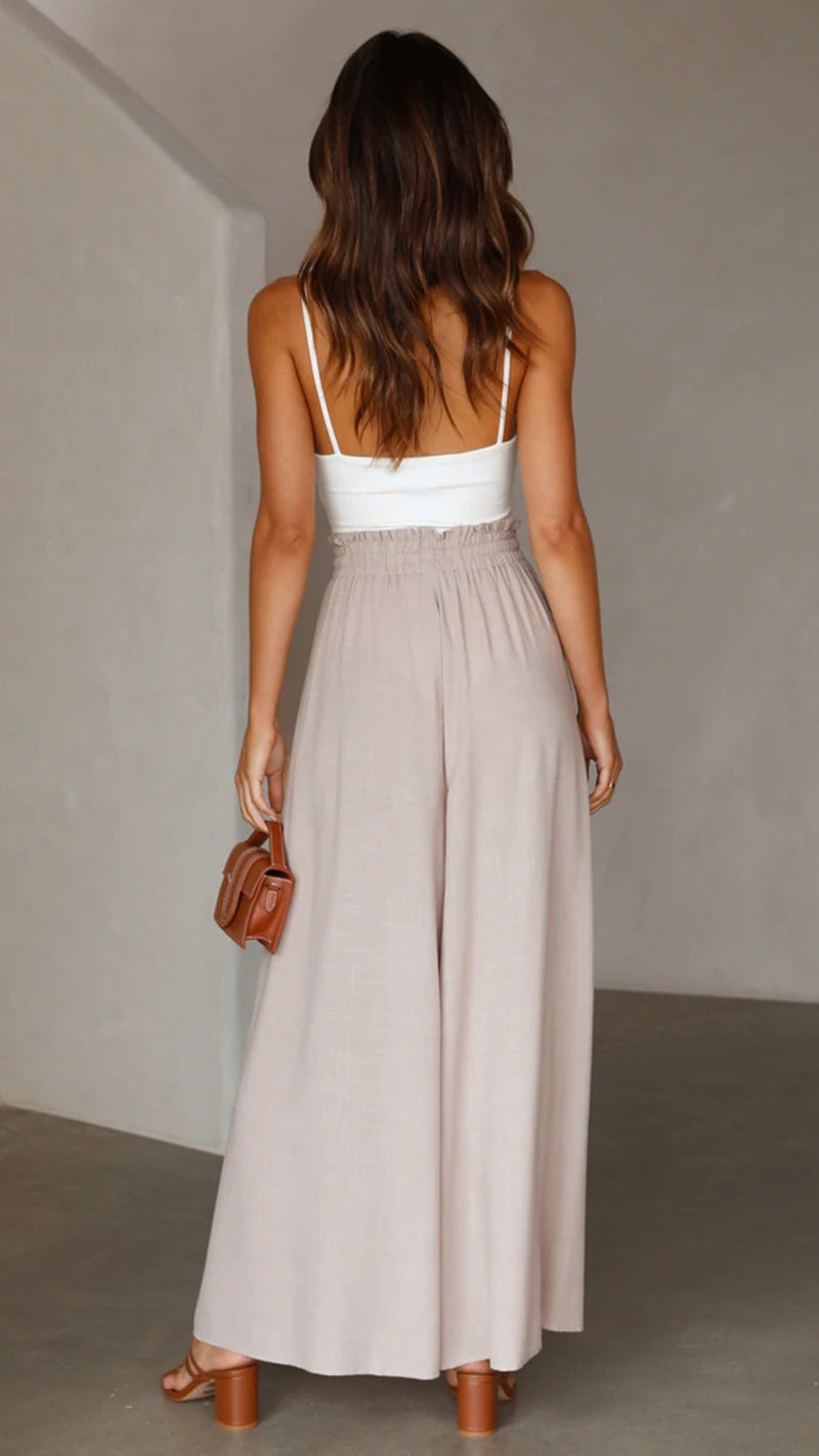 Wide Leg High Waist Trousers